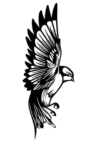 Quick tattoo Glittertatuering Bird 5st