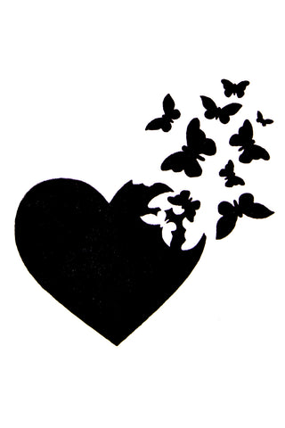 Quick tattoo Glittertatuering Butterflies/heart 5st