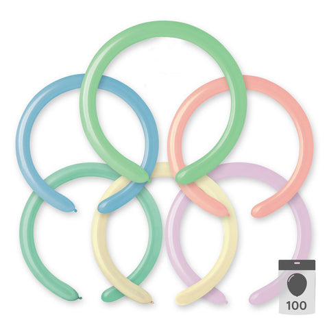 Figurballonger Macaron assortment Gemar 100p