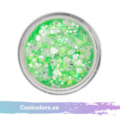 PXP pressed chunky Glittercream Neon emerald green 10 ml