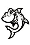 Quick tattoo Glittertatuering Shark 5st
