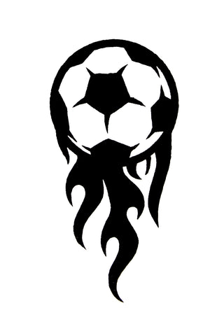 Quick tattoo Glittertatuering Soccerball with flames 5st